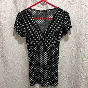 Black Polka Dot Blouse